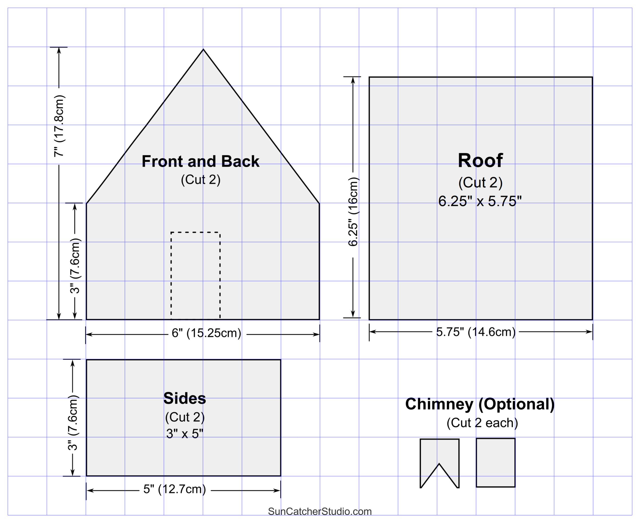 gingerbread house templates (printable patterns & stencils) – free